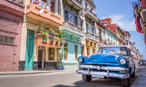 Vintage classic american car in Havana, Cuba
